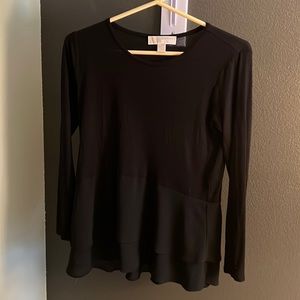 🎉1 hour sale. Michael Kors, soft black long sleeve top, medium